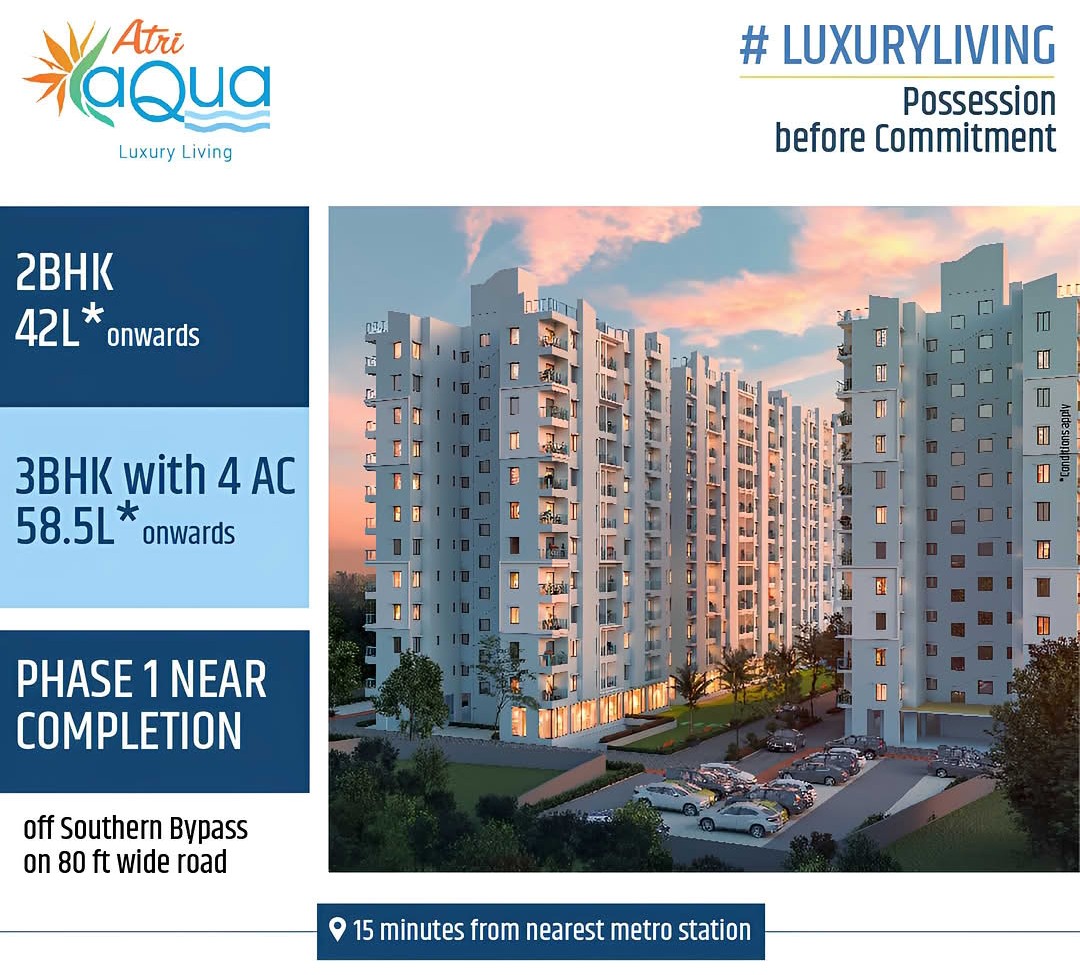 Atri Aqua, Narendrapur, South Kolkata – Affordable Luxury with Open Spaces | Only 140 Units available
